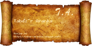 Tabár Aranka névjegykártya